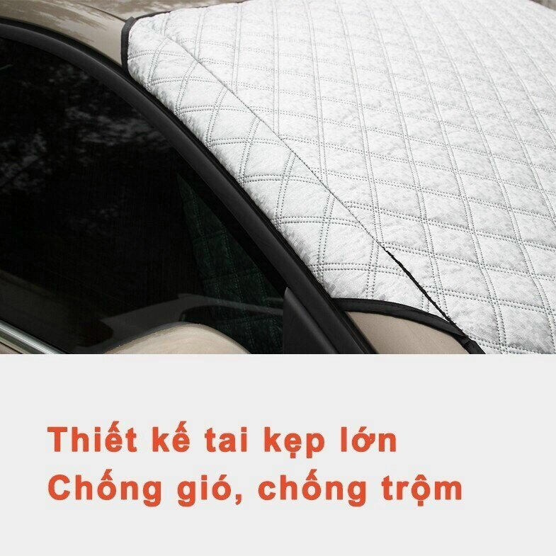 Tấm chắn Nắng kính trước phủ ngoài Ô tô 3 lớp tráng nhôm - Chống nóng và tia UV hàng dầy
