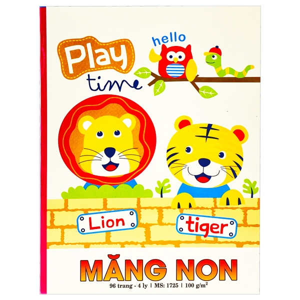 Vở Măng Non 4 Ô Ly 96 Trang 1725 - Hình Sư Tử + Hổ