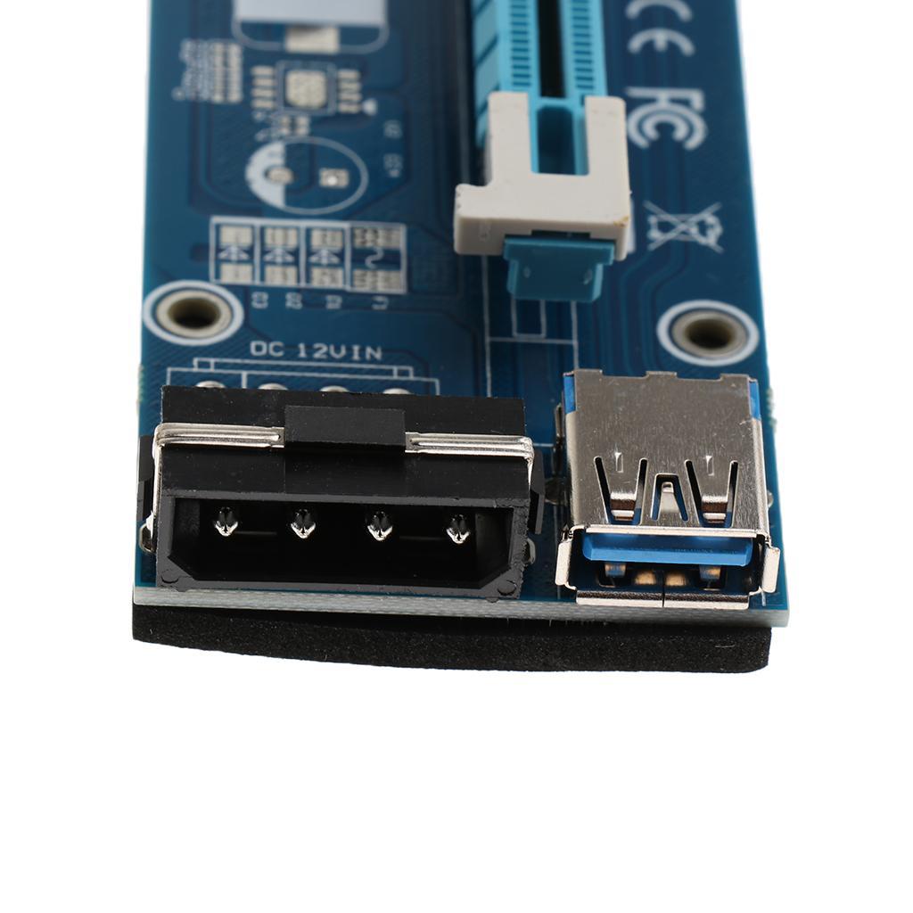 PCI- USB3.0 1x to 16x Extender Riser Card Adapter with Cables