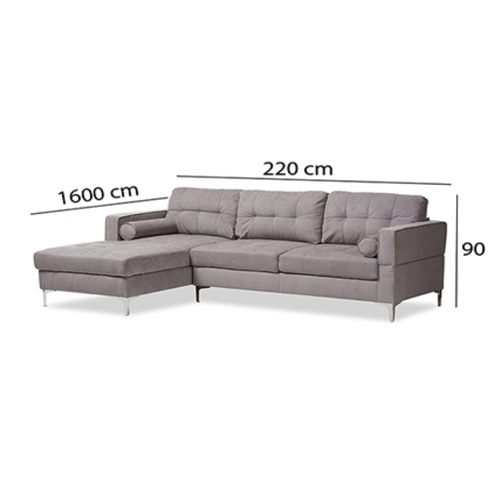 Ghế Sofa Góc L Corner Herton Black SFG12