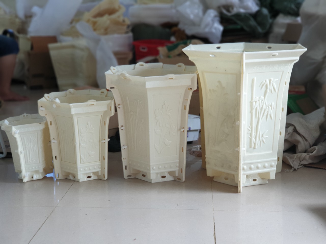 Khuôn đúc chậu cảnh lục giác ống cao 33