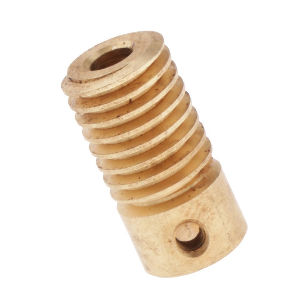 Brass Worm Gear Wheel Worm Gear Shaft Kits 0.5 Modulus