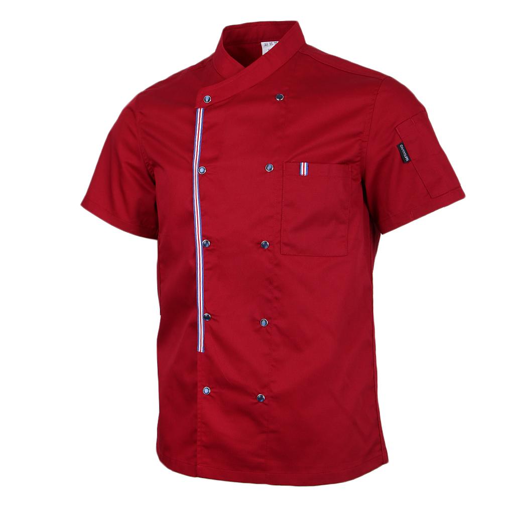2 Pcs Mens Fashion Chef Coat Jacket Chef Vest Uniform with Front Pocket XXL