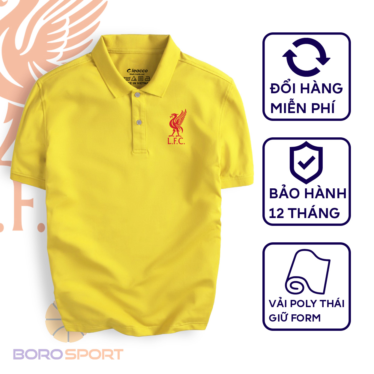 Áo Polo Boro Sport Chất Liệu Vải Poly Thái Giữ Form Thiết Kế Thời Trang Năng Động Liverpool