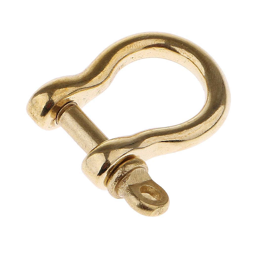 2 Pcs Brass O Shape Shackle Outdoor Rope Paracord Bracelet Buckle