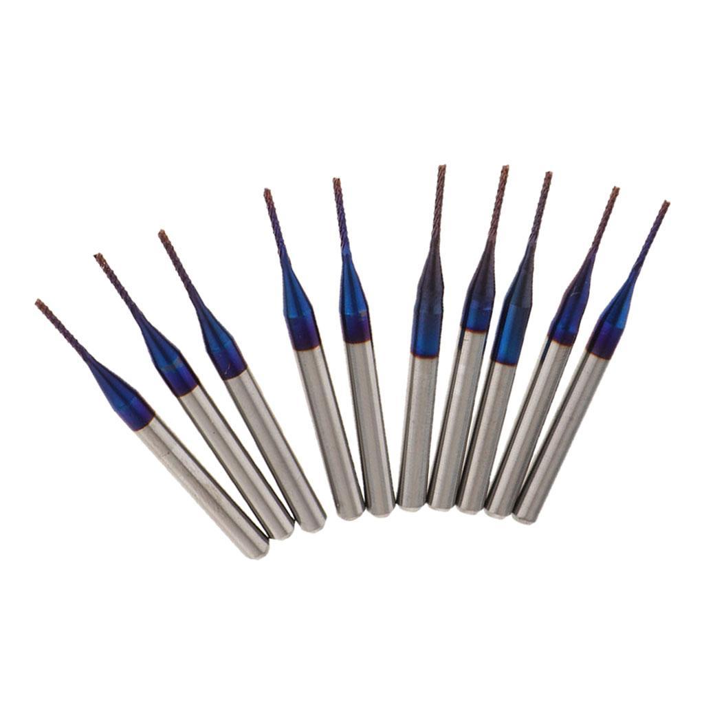 1/8 Shank End Mill Solid Carbide Blue Coated CNC Bit