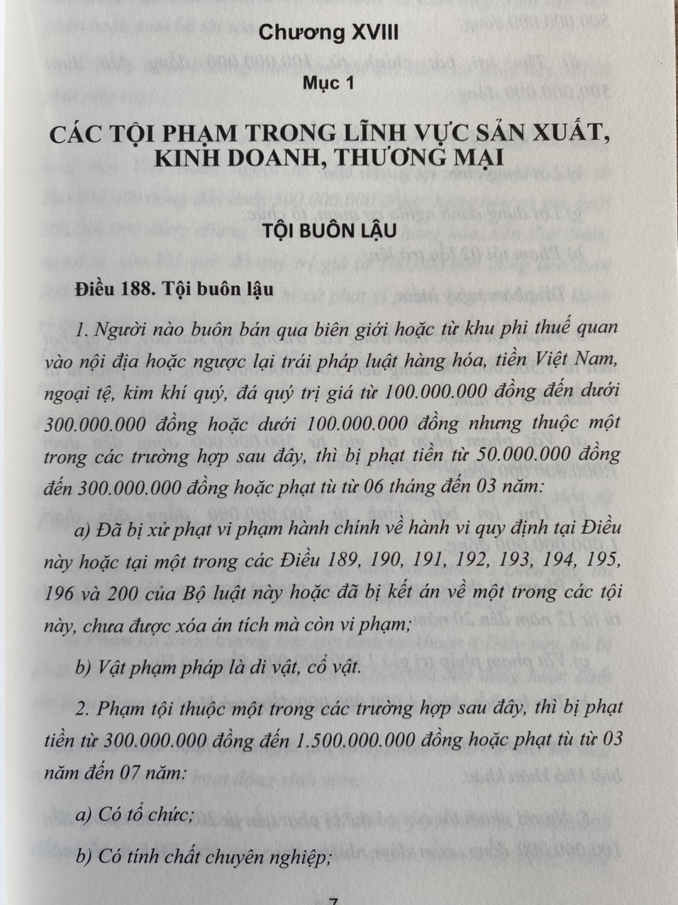 Bình Luận Bộ Luật Hình Sự Năm 2015 - Phần Thứ Hai Các Tội Phạm - Chương XVIII - Mục 1 Các Tội Phạm Trong Lĩnh Vực Sản Xuất, Kinh Doanh, Thương Mại