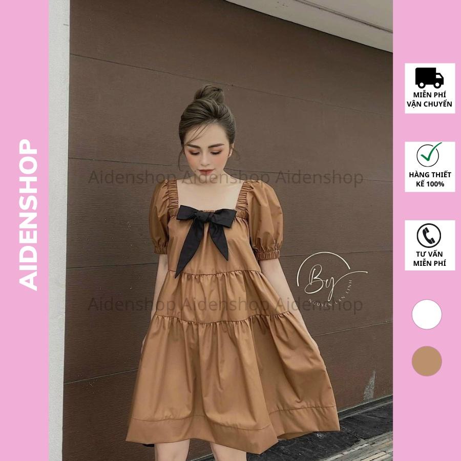 Váy babydoll thiết kế suông Aidenshop đầm bầu đẹp thời trang