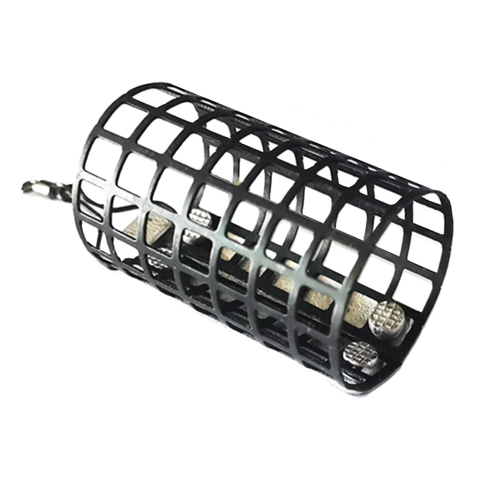 Metal Feeder Cage with Swivel Feeder Holder Round for Carp Fishing Accessory