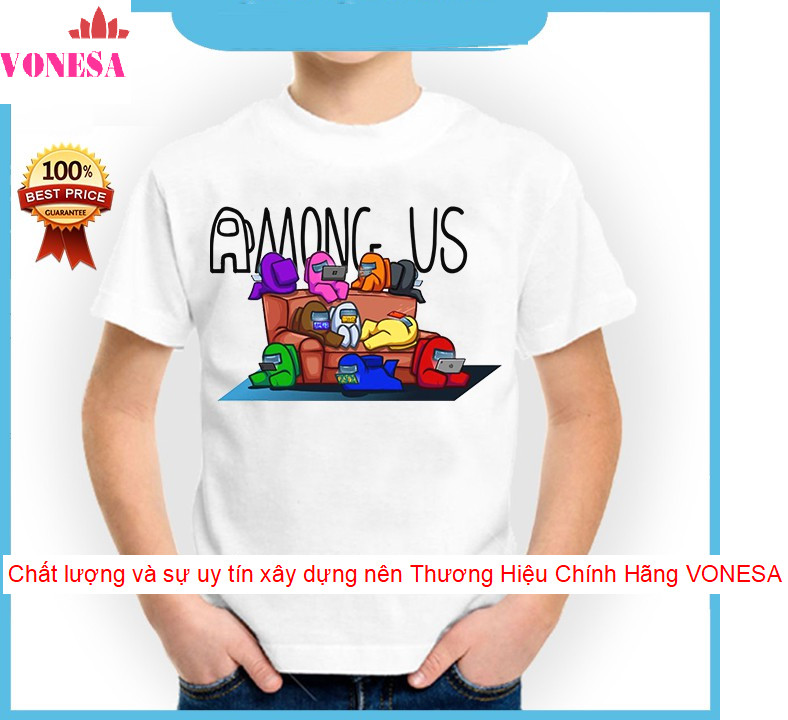 Hình ảnh Áo thun Nam Nữ Vonesa, áo phông Unisex Nam Nữ có Size từ 25-84kg B10