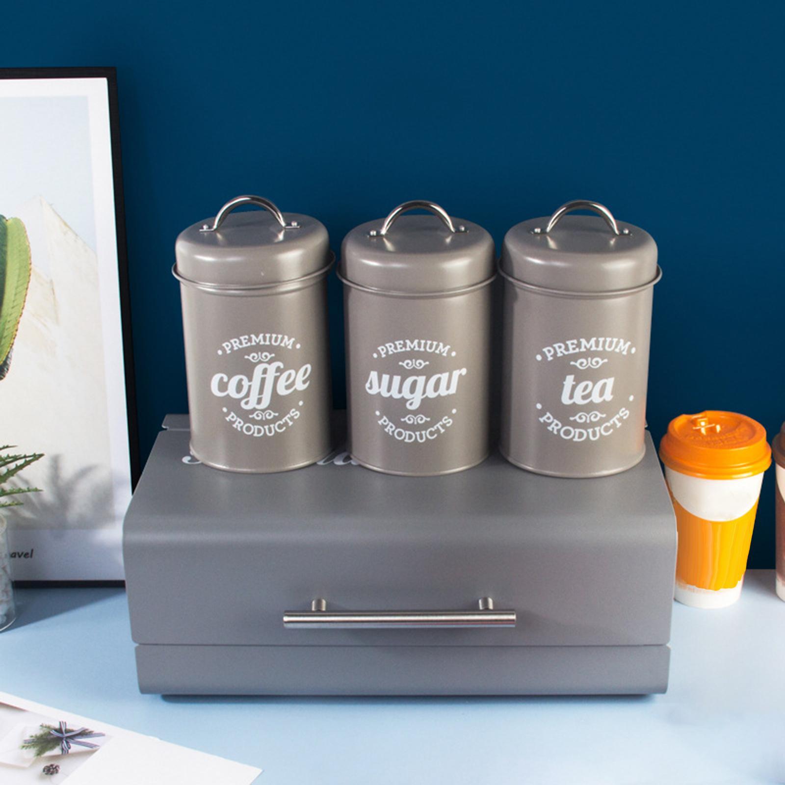 4x Large-Capacity Bread Box Set Storage Box for Food Sugar Pastries