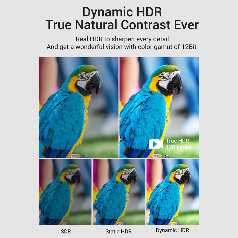 Cáp HDMI 2.1 HD Cable Độ phân giải 8K 4K @ 120Hz Dynamic HDR Tương thích 2.0 cho Máy chiếu Smart Box Máy tính - Đen - 3m