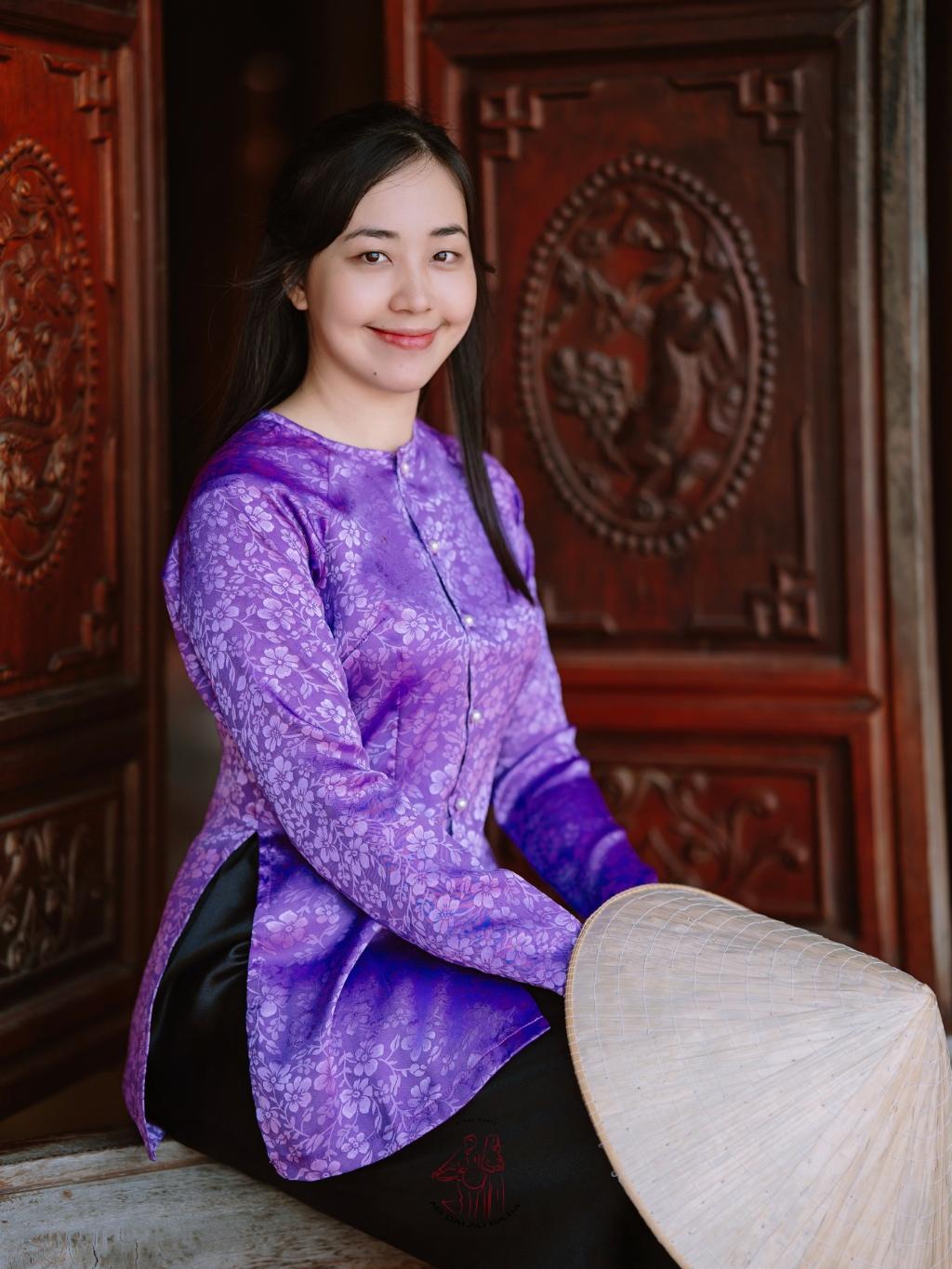 Bộ áo bà ba gấm Tím- Có bộ bà ba Bigsize- may sỉ bà ba toàn quốc - May bộ bà ba theo yêu cầu - Bộ gấm tím tốt