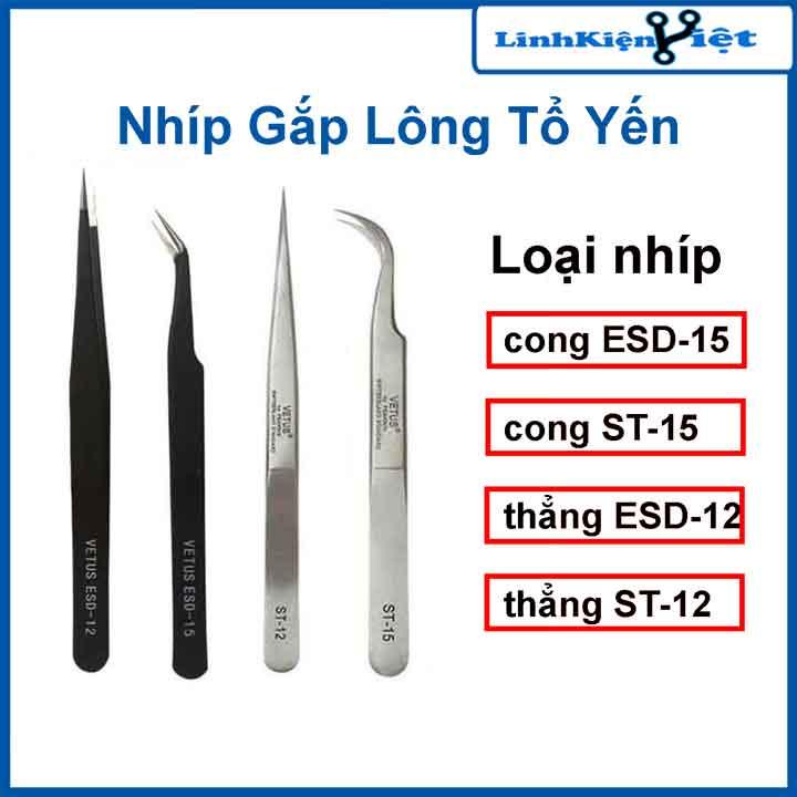 Nhíp gắp lông tổ yến, gắn lông mi, kẹp linh kiện mũi nhọn mũi cong chuyên dụng