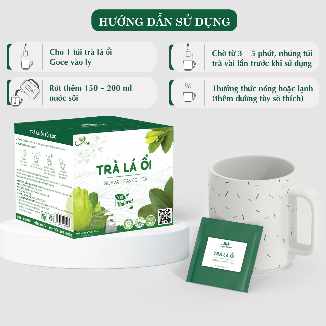 Trà lá ổi túi lọc Goce