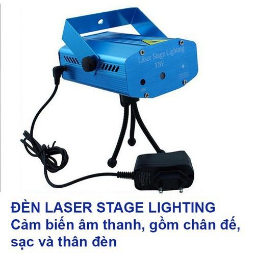 Đèn Vũ Trường Chiếu Laser Cảm Biến Âm Thanh, nháy theo nhạc ánh sáng nét trang trí đèn sân khấu, bar nhà hàng DJ tại nhà