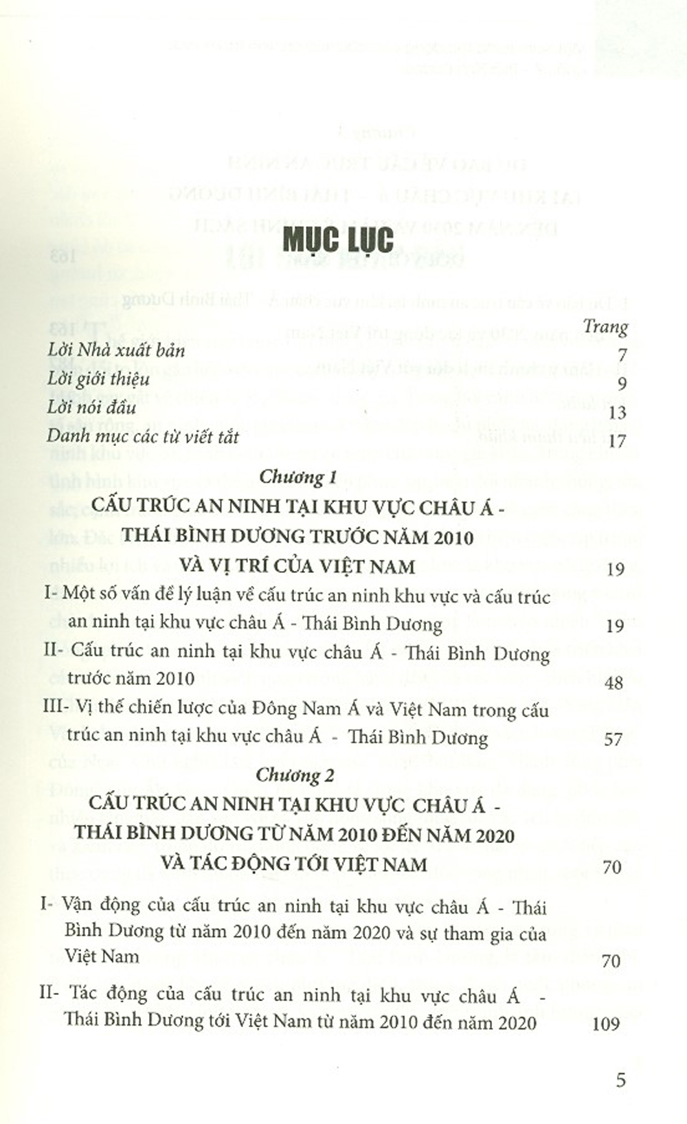 Việt Nam Trước Những Tác Động Của Cấu Trúc An Ninh Tại Khu Vực Châu Á - Thái Bình Dương