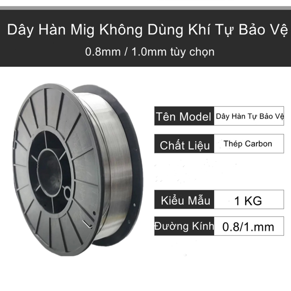 Cuộn dây hàn mig 1kg-Dùng cho các dòng máy hàn mig mini (0.8mm/1.0mm)