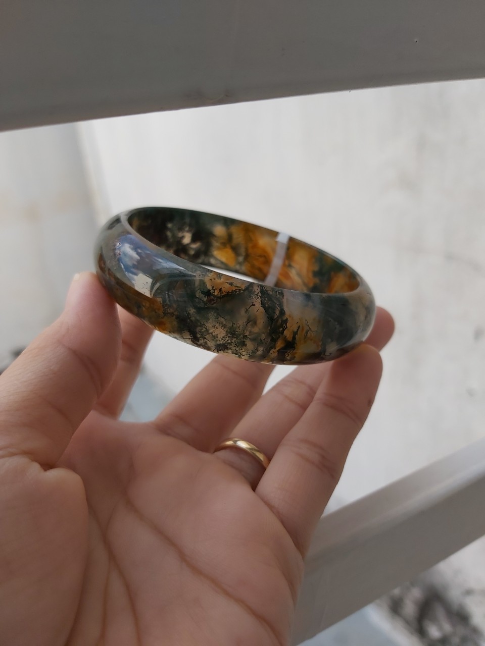 Vòng huyết ngọc thủy tảo, size 60mm