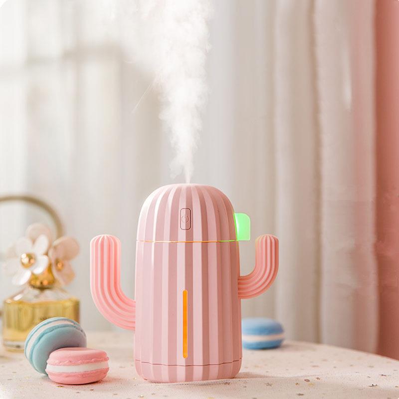 340ML USB Xương Rồng Máy Tạo Độ Ẩm Không Khí Khuếch Tán Hương Thơm Phun Sương Tạo Phun Sương Tạo Ẩm Hình Ếch Con Mini Hương Thơm Atomizer Khuếch Tán Tinh Dầu Xe Hơi