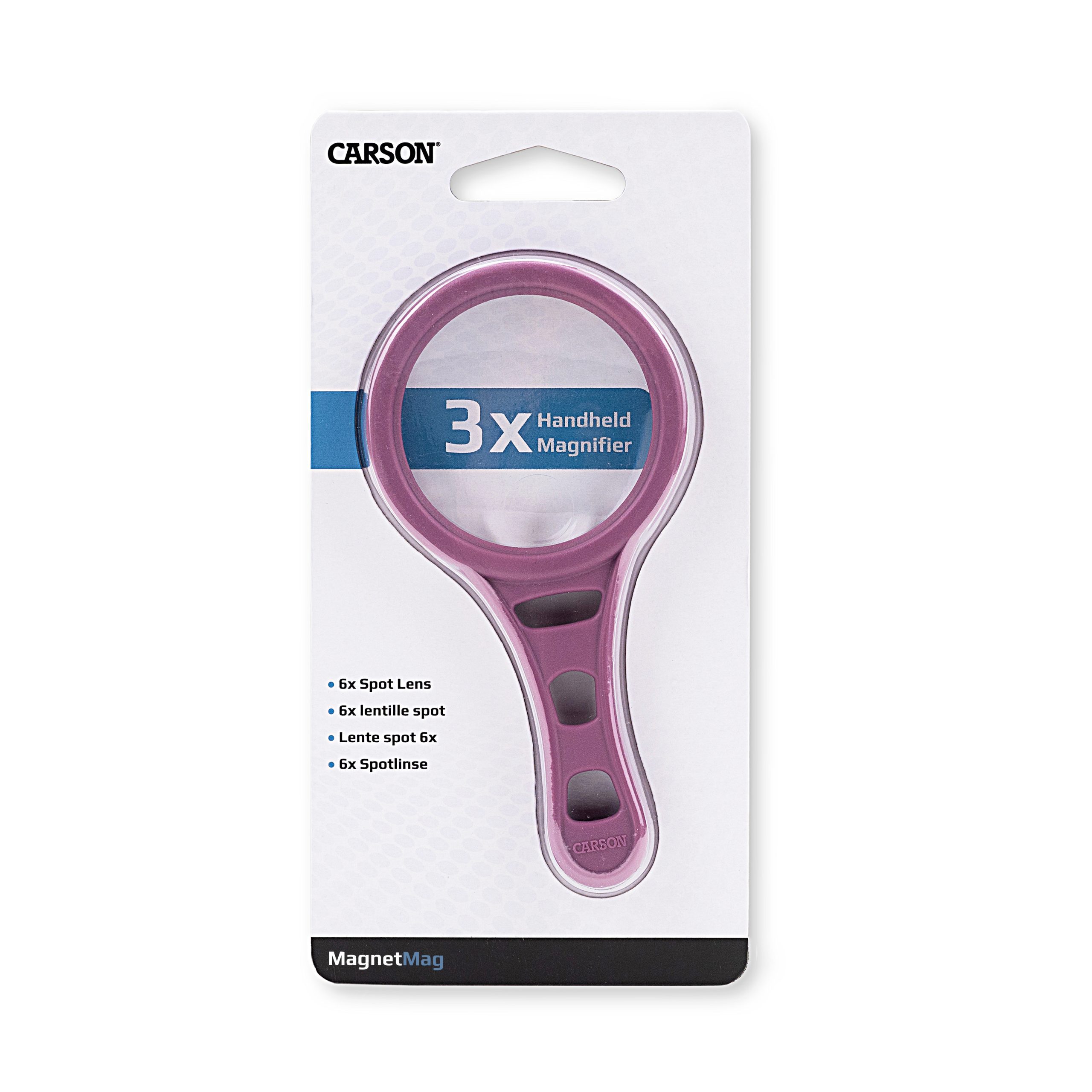 Kính lúp cầm tay MagnetMag có nam châm nhiều màu Carson DX-50AS ( Hàng chính hãng)