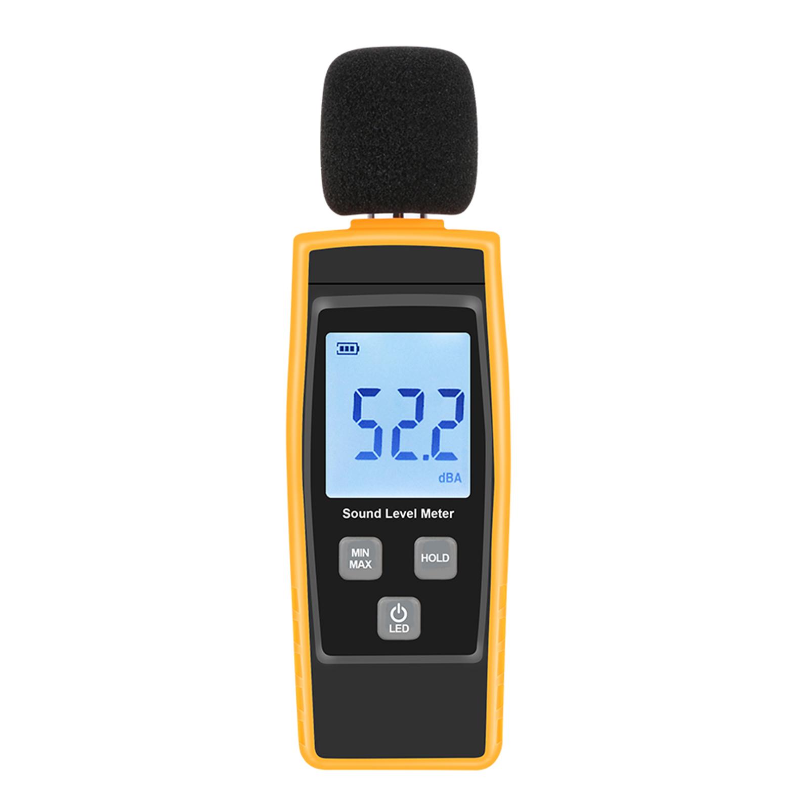 LCD Digital Sound Level Meter DB Meters 30-130dBA Noise Volume Measuring Tool Decibel Monitoring Tester with