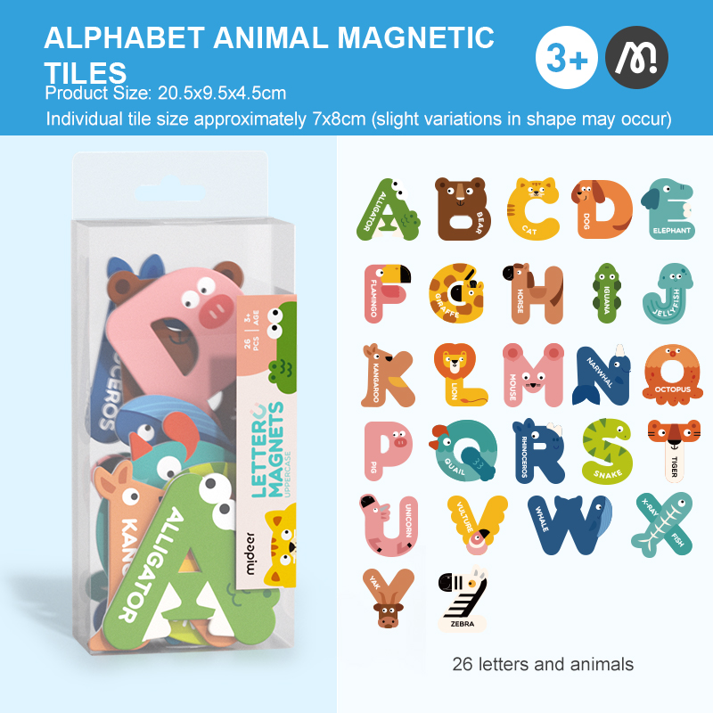 Bảng chữ cái tiếng anh và bảng số nam châm  cho bé Mideer Letter Magnets - Number Magnets, Đồ chơi giáo dục cho bé 1 2 3