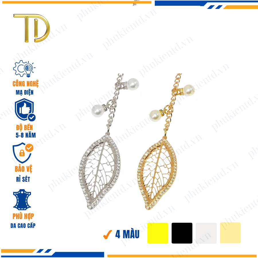 Charm túi xách, móc khoá túi xách, dây treo túi xách nữ dùng công nghệ Mạ điện độ bền 5-8 năm