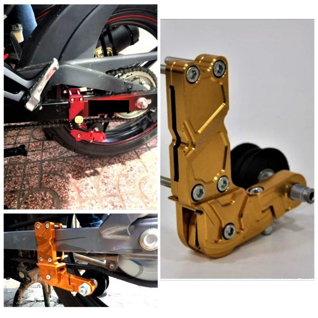 Pát tăng sên xích tự động xe máy hàng hợp kim CNC chống han rỉ loại tốt lắp gắn các loại xe