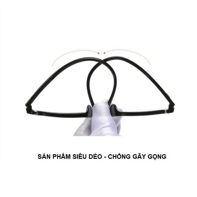 Kính lão thị viễn thị có độ ảnh thật bảo hành 1 đổi 1 mắt chống mỏi chống UV tròng MIKA KVM301UNIQUI
