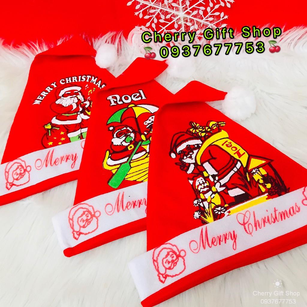 Nón Noel Giáng Sinh Cho Trẻ Nón Noel Vải Nhung - Ảnh Shop Chụp