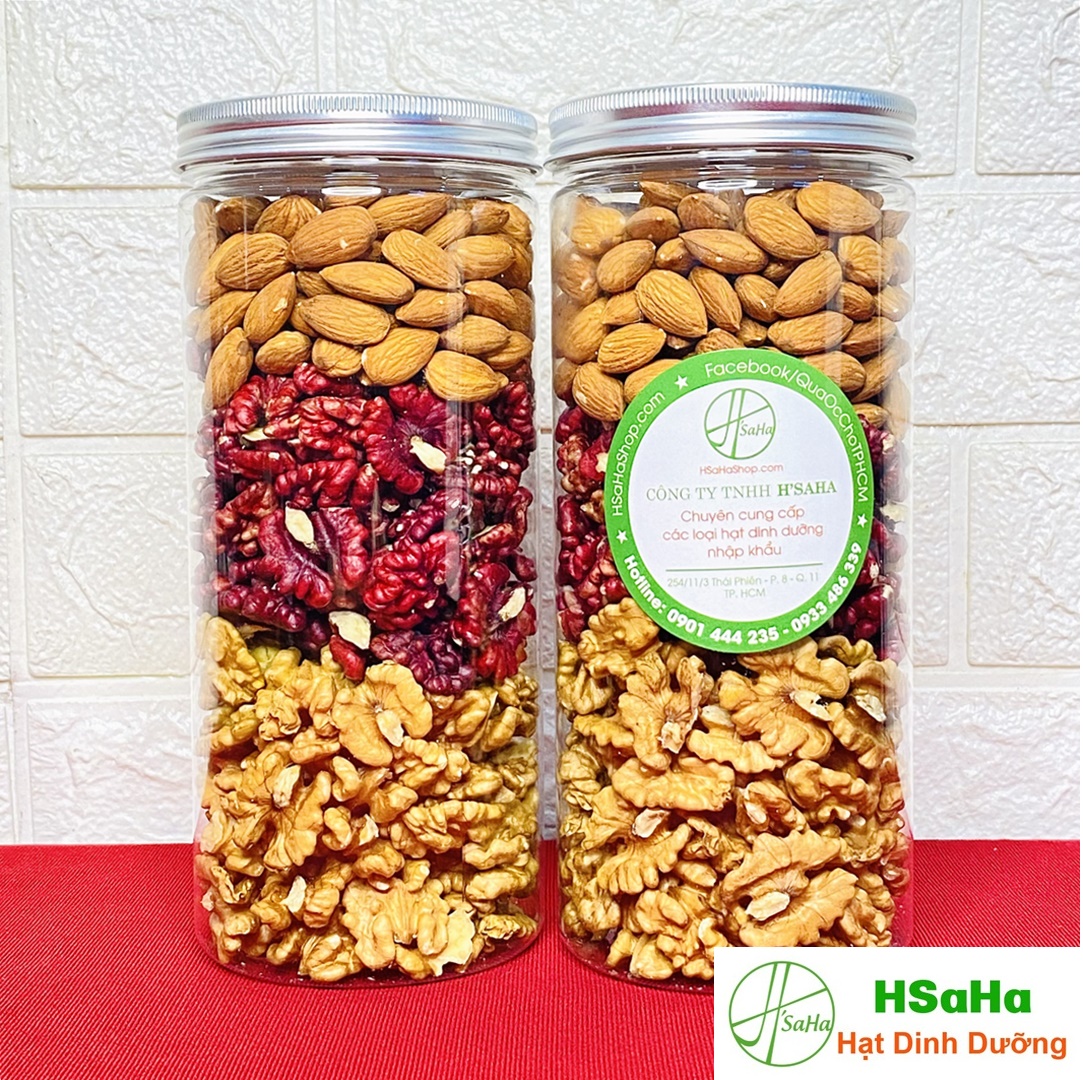 Mix Hạt Dinh Dưỡng Tách Vỏ 3 Loại Nhập Khẩu Mỹ HSaHa