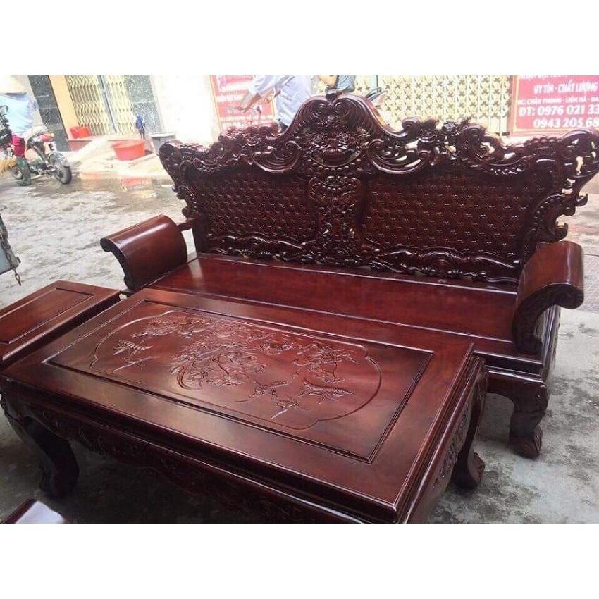 Bộ bàn ghế hoàng gia luis gỗ xà cừ