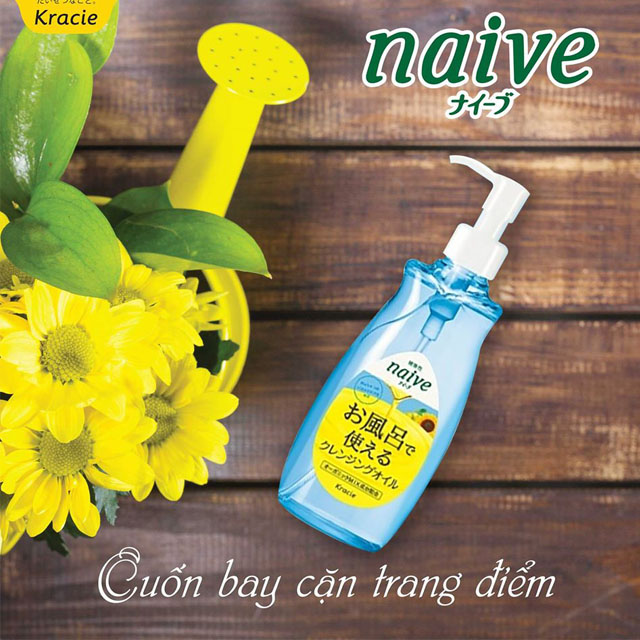 Dầu Tẩy Trang Chiết Xuất Quả Olive Kracie Naive Make Up Cleansing Oil 250mL (Bị Trầy Vỏ)