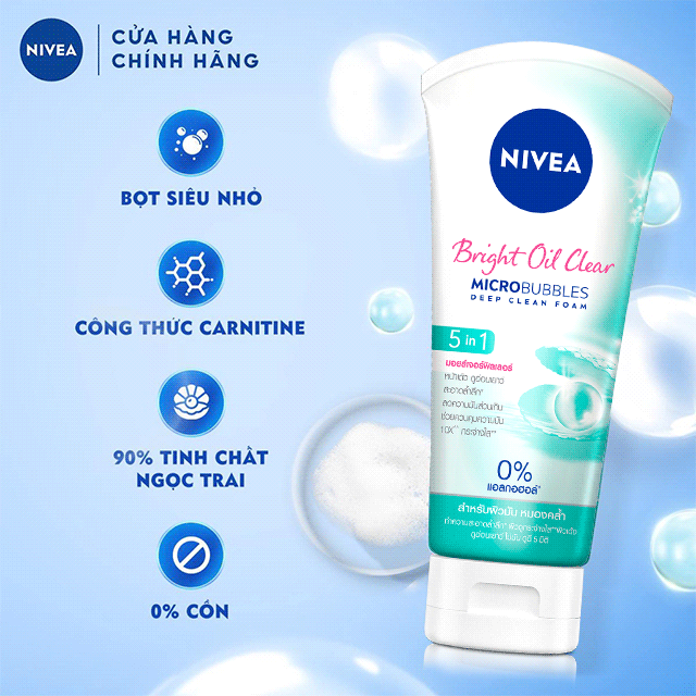 Sữa rửa mặt NIVEA White Oil Clear giúp trắng da sạch nhờn - 84951