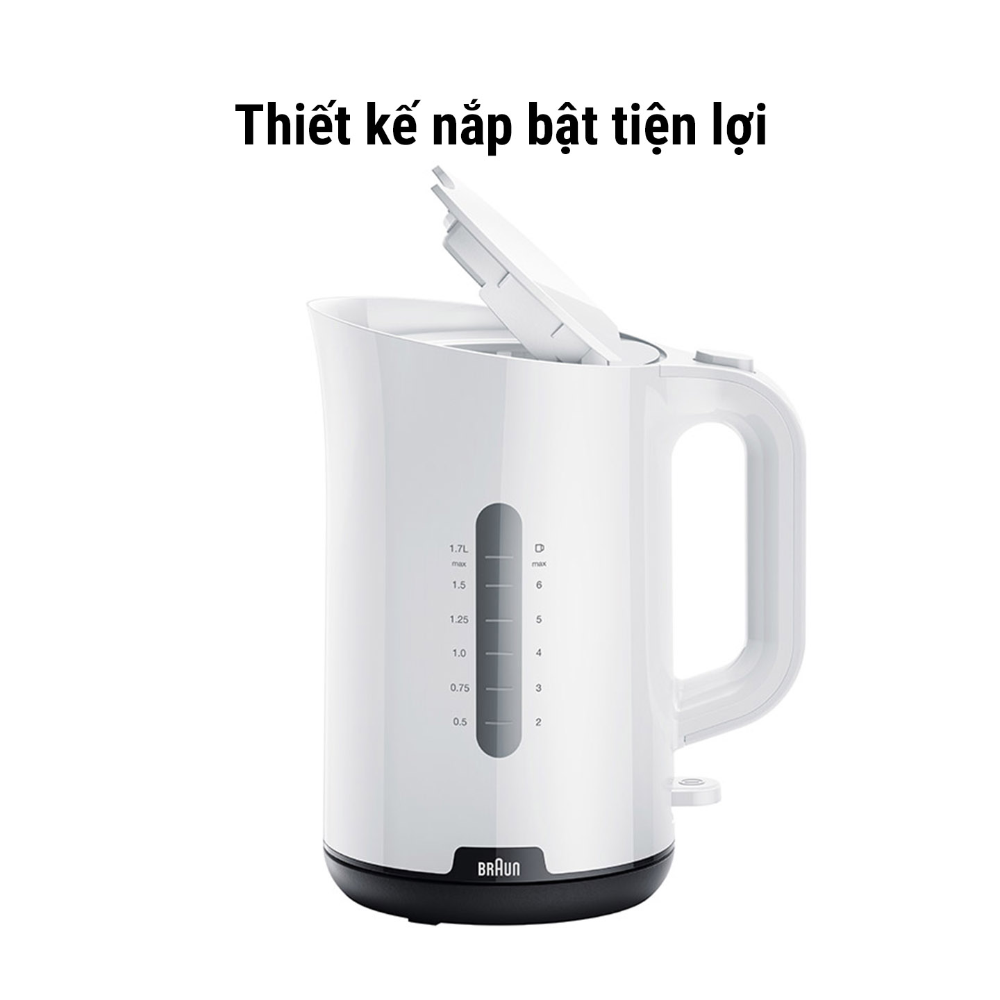 Ấm siêu tốc Braun WK1100WH-Hàng chính hãng