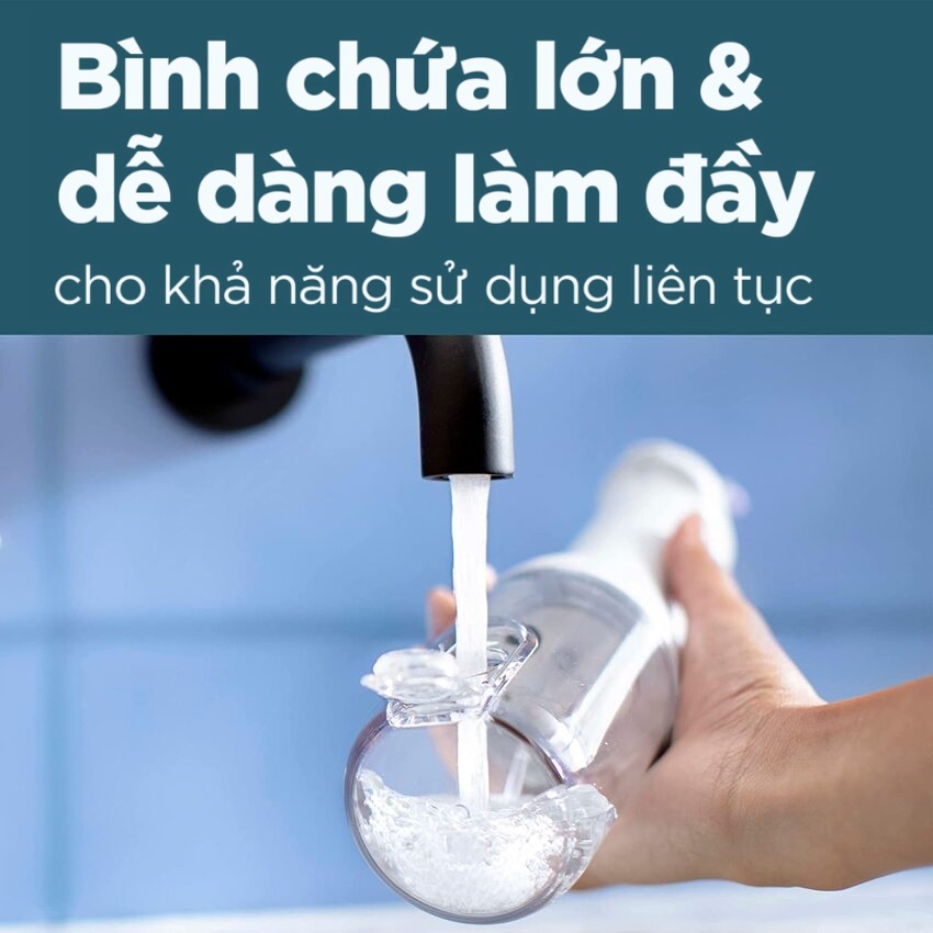 Máy tăm nước nhãn hiệu Philips Sonicare 3000 HX3806, công suất 3.5W, chế độ 3 mức áp lực nước / 2 loại đầu tăm - Hàng chính hãng, bảo hành 24 tháng