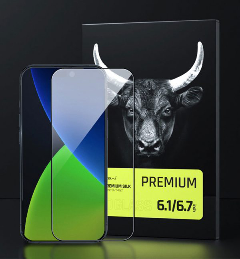 Hình ảnh Dán cường lực Mipow dành cho iPhone 14 Kingbull Premium Silk HD (2.7D) BJ405 - Hàng chính hãng