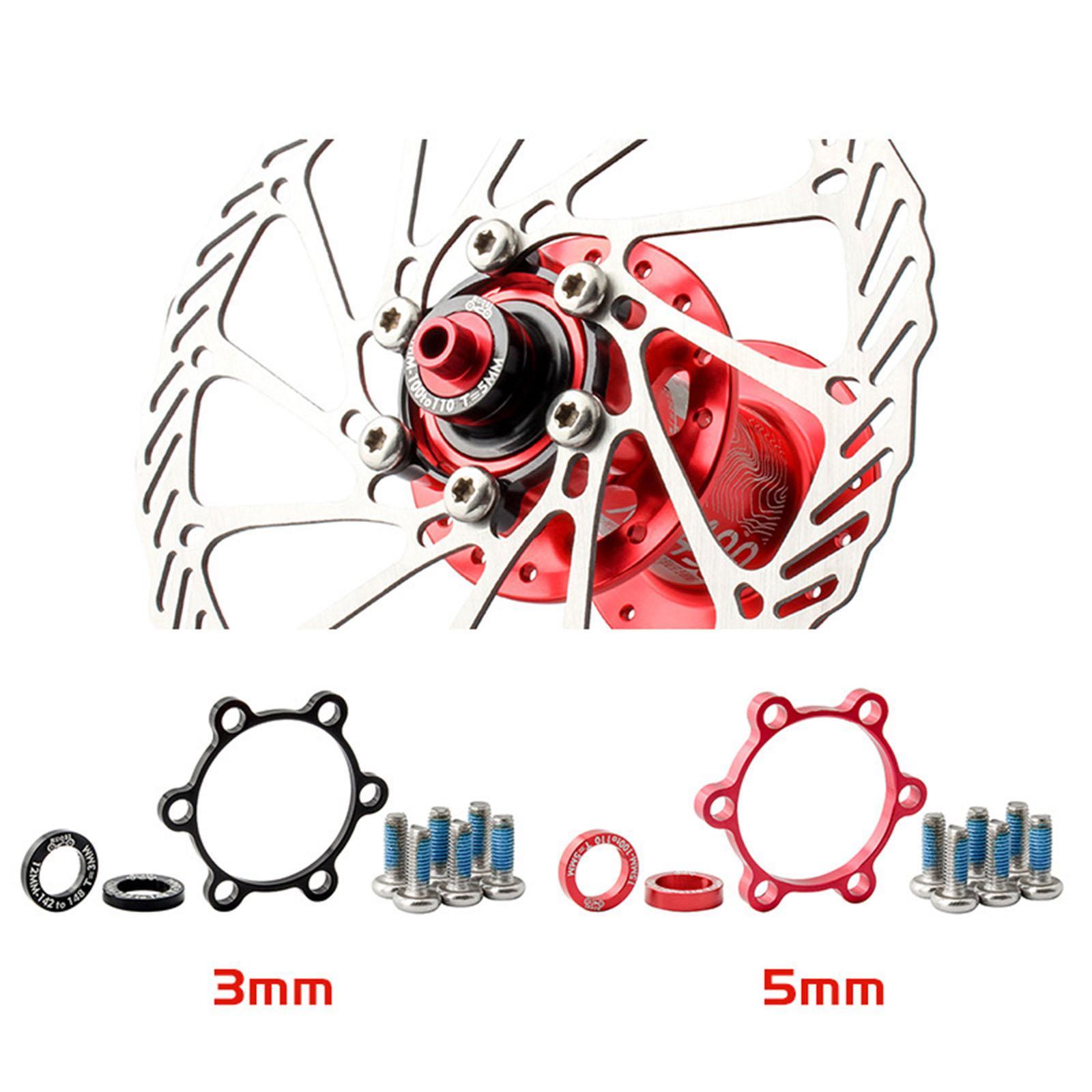Front Rear  Boost Hub Conversion Adapter 6 Bolt Cycling Parts 5mm Red