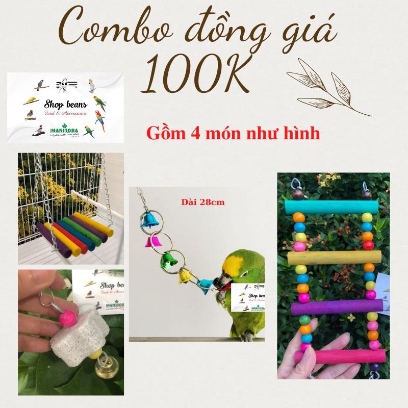 Combo đồng giá 100k đồ chơi cho vẹt