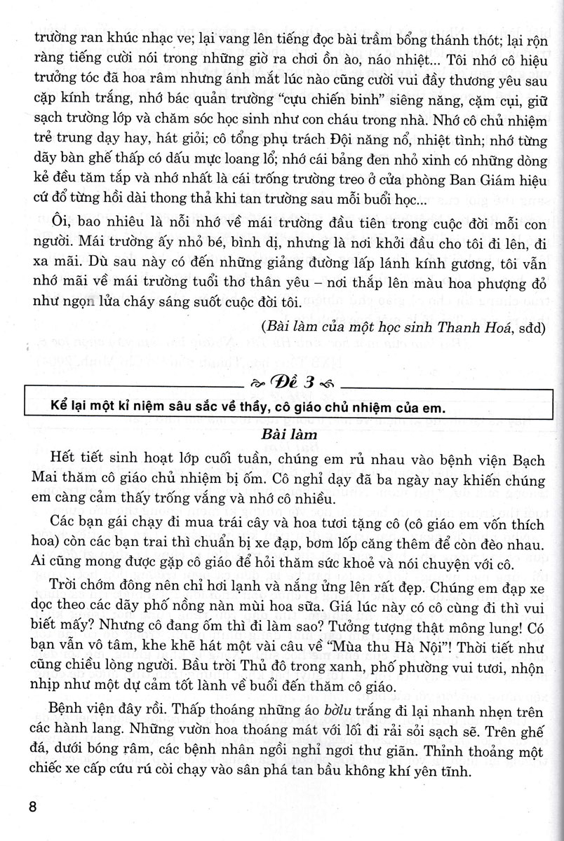 Những Bài Làm Văn Tiêu Biểu 8  _HA