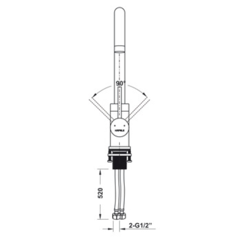 Vòi bếp nóng lạnh Hafele HT21-CH1F220C 577.56.300 - Hàng Chính Hãng