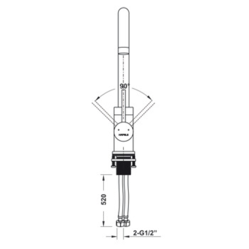 Vòi bếp nóng lạnh Hafele HT21-CH1F220C 577.56.300 - Hàng Chính Hãng