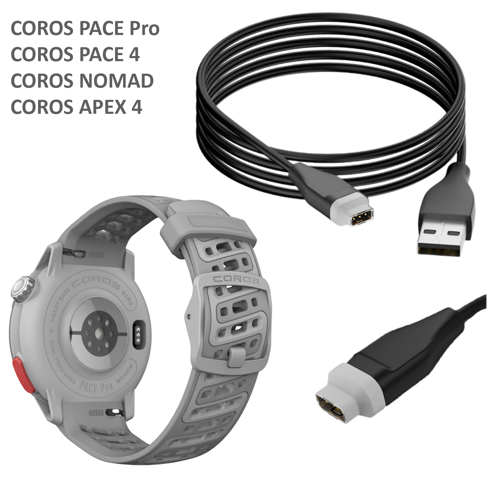 Cáp Sạc cho Coros Pace Pro / Coros Pace 4 / Coros NOMAD / Coros APEX 4 (42 & 46mm) - Hàng Chính Hãng
