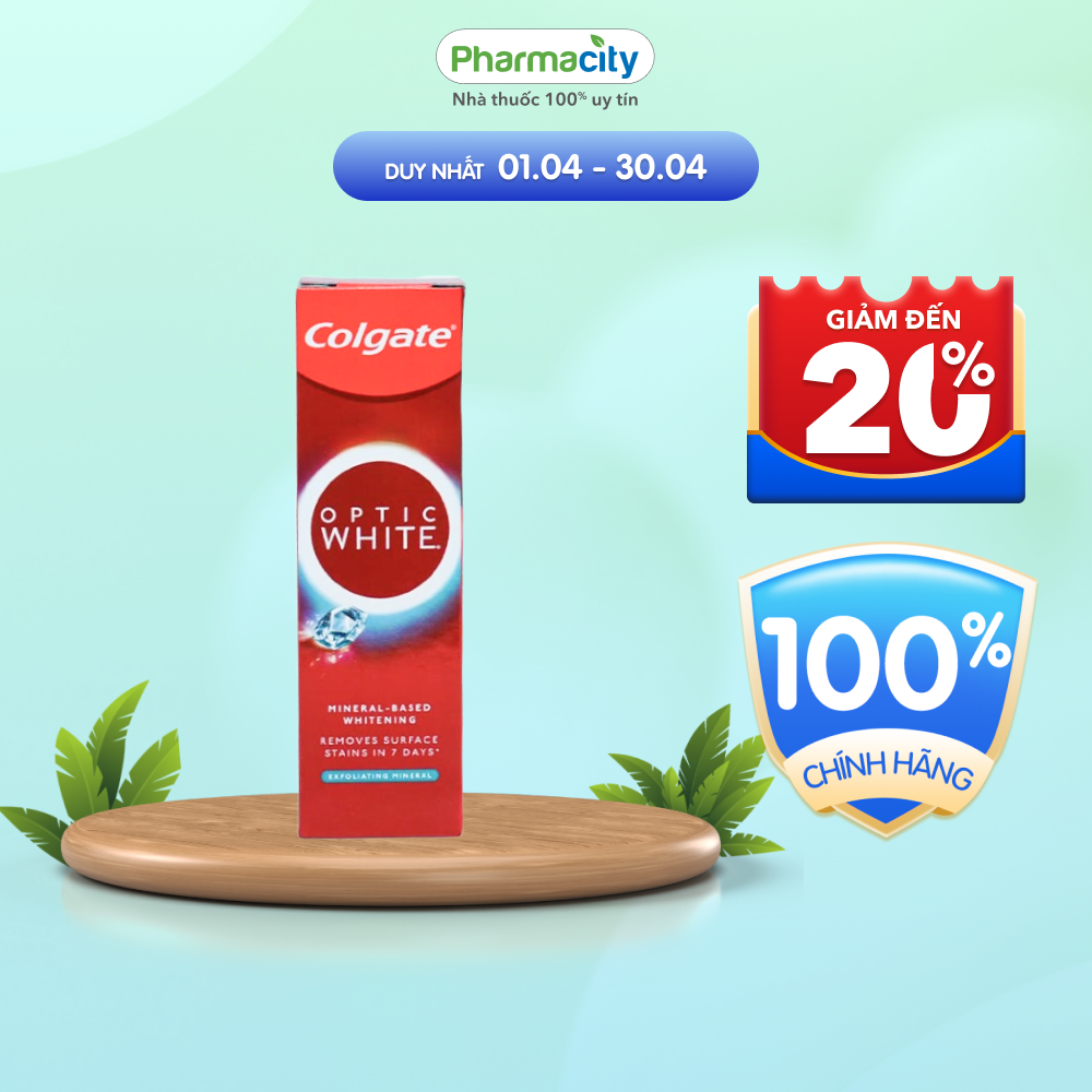 Kem đánh răng trắng sáng Colgate Optic White Plus Shine (100g)