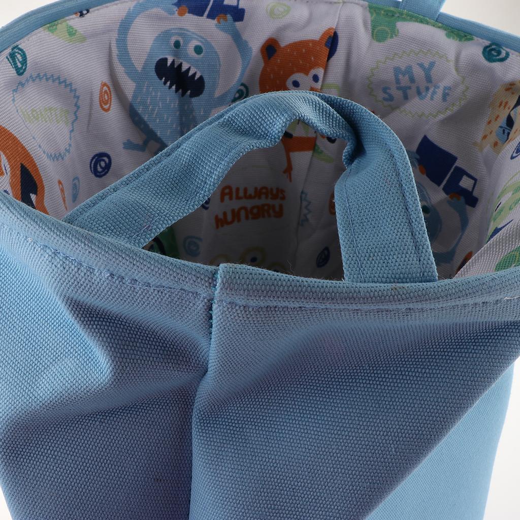 Children Room Toy Storage Basket Hamper Embroidery Little Monster 37x28x38cm