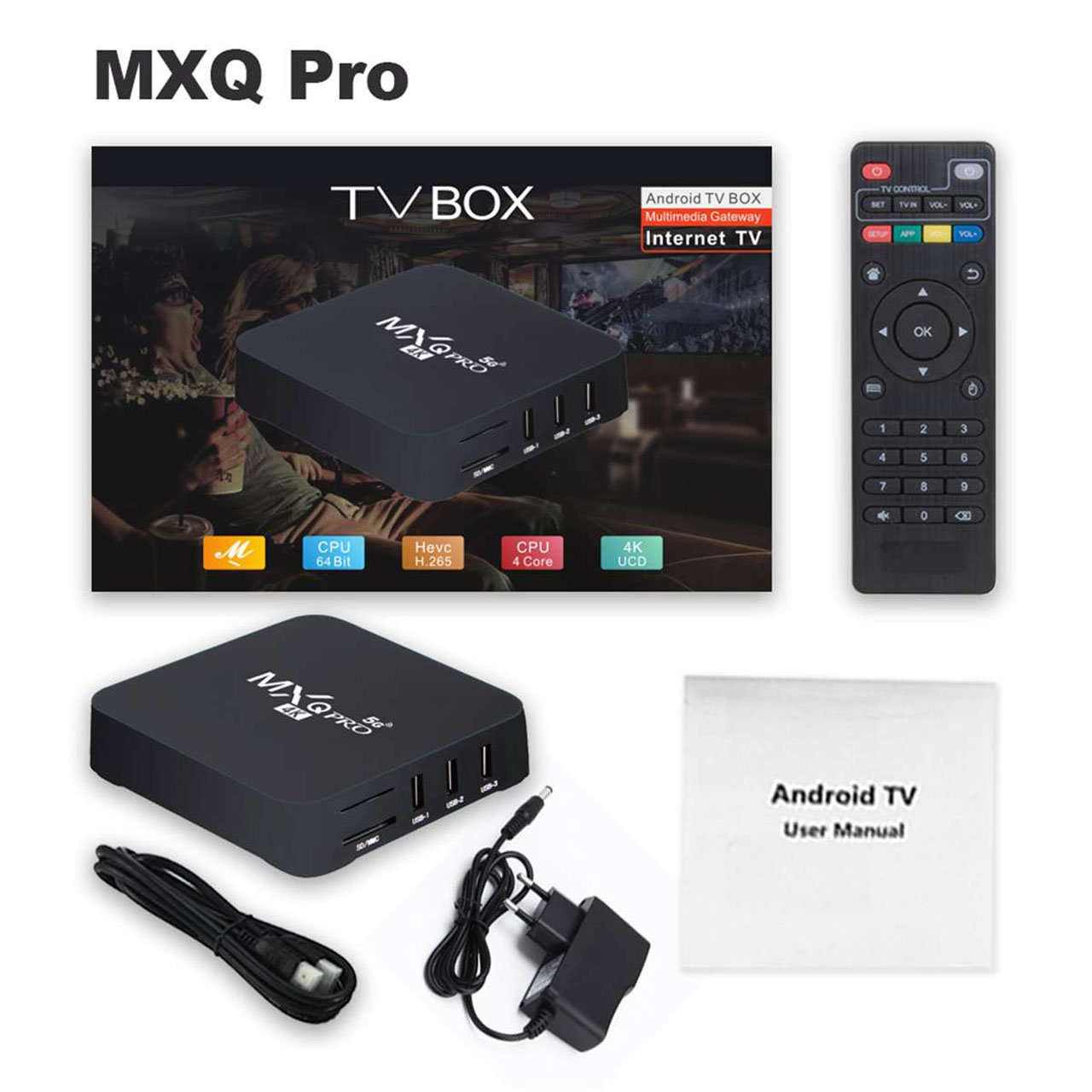 Android tivibox MXQ Pro 2.4G 5G android 11.1 RK3228A quadcore wifi 5G 1GB/2GB 8GB/16GB kết nối bluetooth 4K HD hỗ trợ youtube - hàng chính hãng