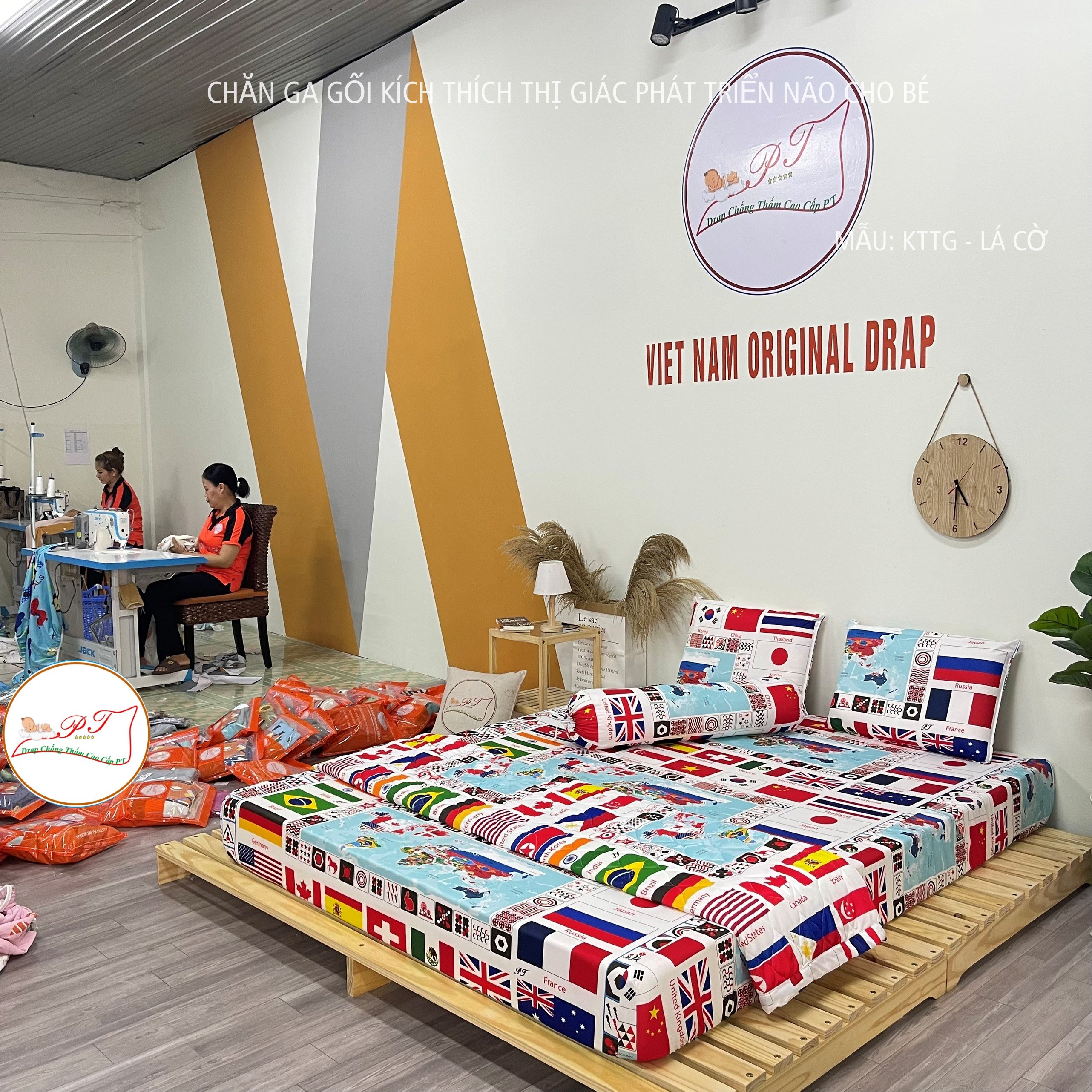 Ga Chống Thấm Cao Cấp PT Mẫu Họa Tiết Lá Cờ