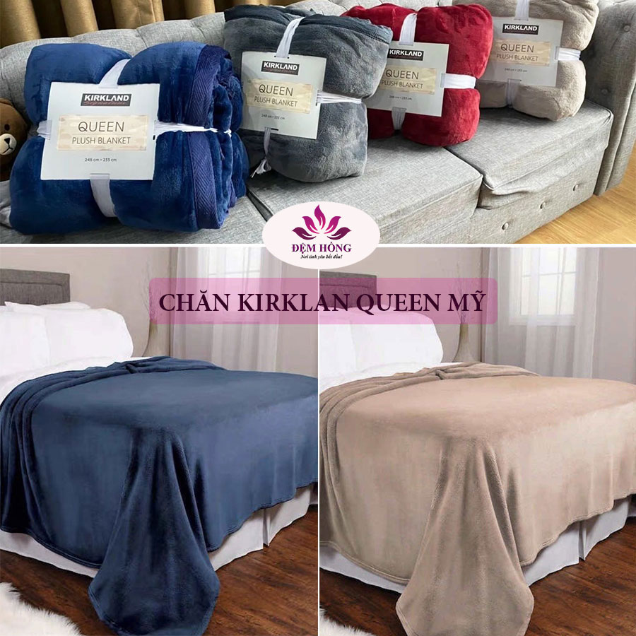 Chăn lông Kirkland Queen cao cấp Costco Mỹ