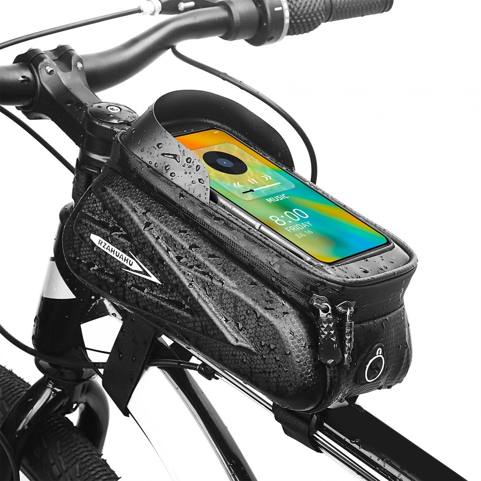 Bike Front Frame Bag Touch Screen  Phone Bag for Cyclists Men Riding